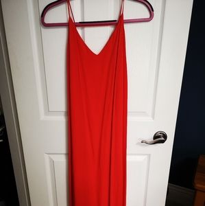 Jillian Harris x privilege red backless maxi dress